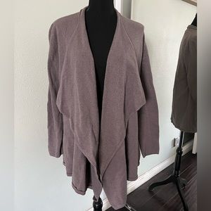 Barefoot Dreams Bamboo Chic Lite Taupe Open Front Cardigan Size Small/Me…